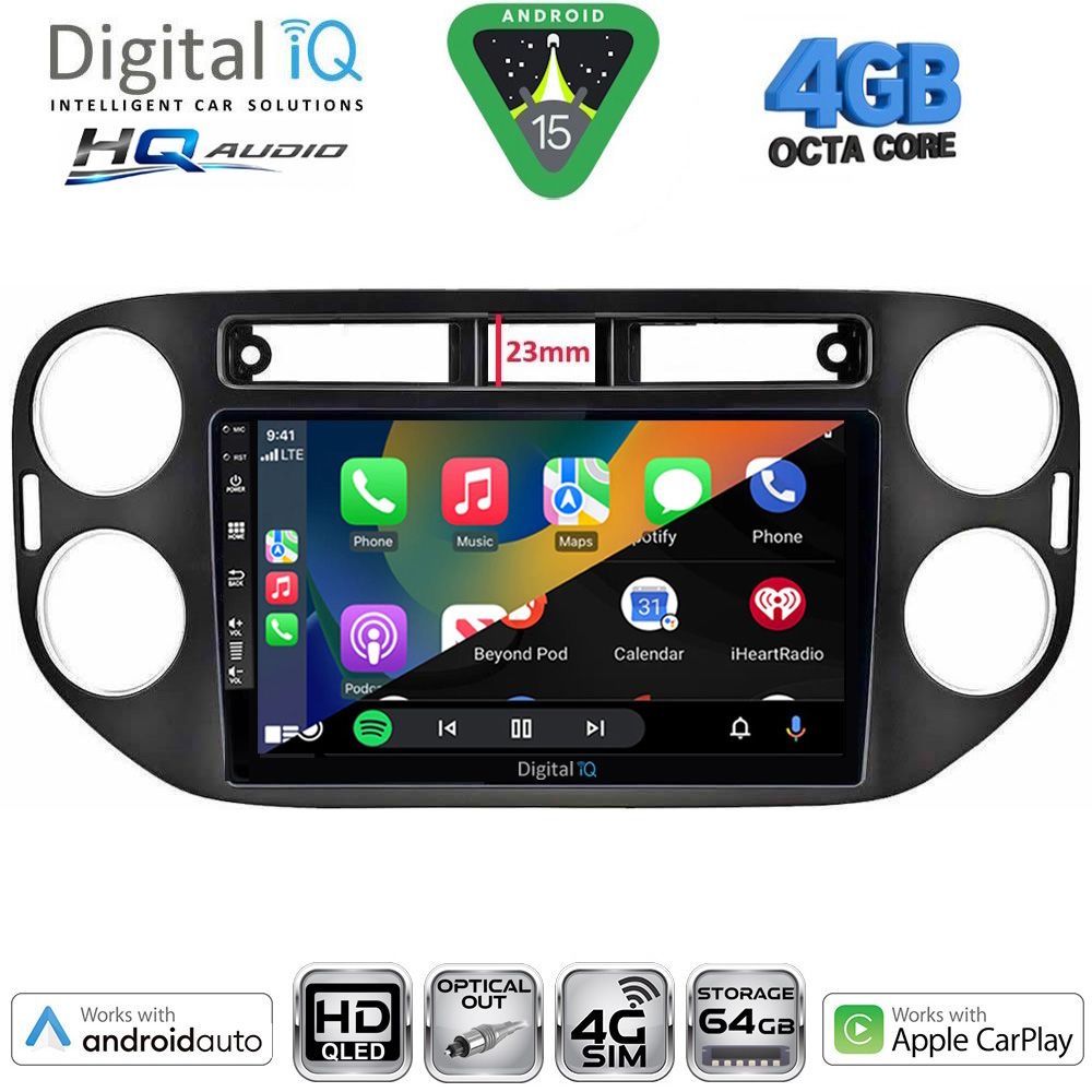 DIGITAL IQ BXK 19760BL_CPAA (9inc) MULTIMEDIA TABLET for VW TIGUAN mod. 2011-2016 (BLACK) - immagine 2