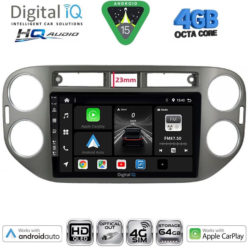 DIGITAL IQ BXK 19760BL_CPAA (9inc) MULTIMEDIA TABLET for VW TIGUAN mod. 2011-2016 (BLACK) - immagine 26