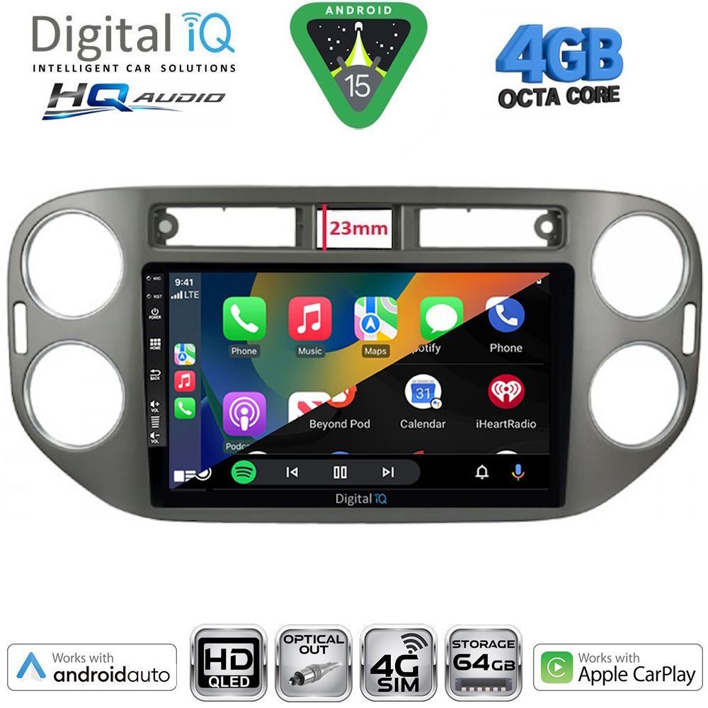 DIGITAL IQ BXK 19760BL_CPAA (9inc) MULTIMEDIA TABLET for VW TIGUAN mod. 2011-2016 (BLACK) - immagine 27