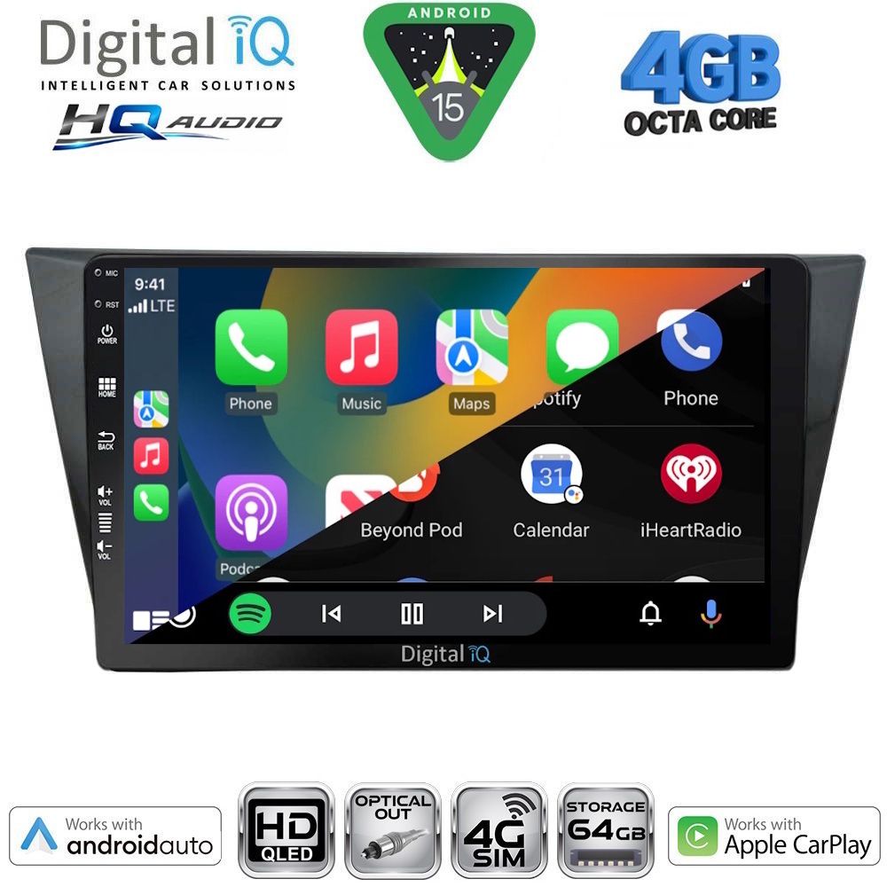 DIGITAL IQ BXK 19760BL_CPAA (9inc) MULTIMEDIA TABLET for VW TIGUAN mod. 2011-2016 (BLACK) - immagine 13