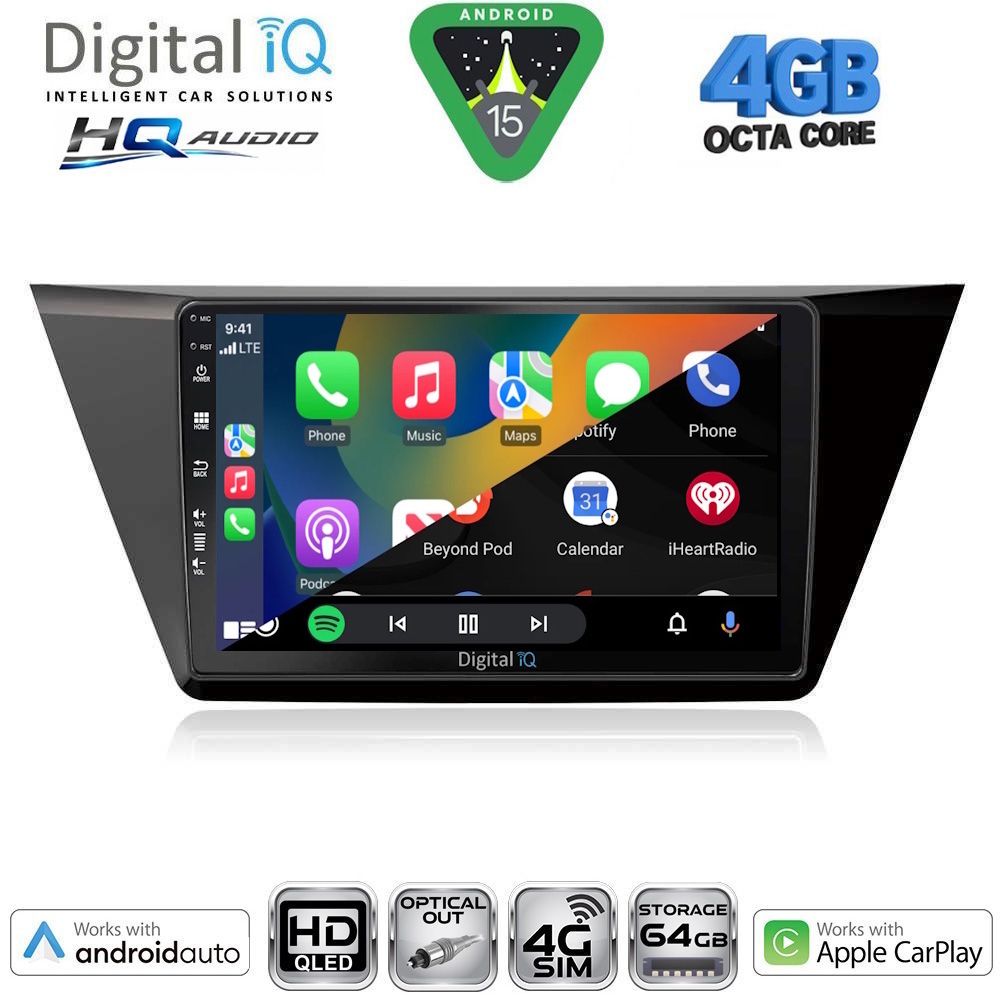 DIGITAL IQ BXK 19760BL_CPAA (9inc) MULTIMEDIA TABLET for VW TIGUAN mod. 2011-2016 (BLACK) - immagine 25