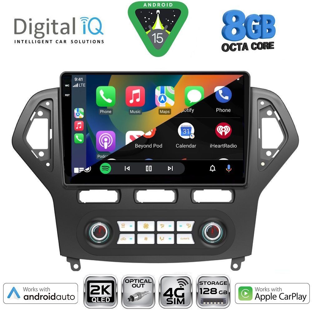 DIGITAL IQ BXK 20162_CPAA CLIMA (10inc) MULTIMEDIA TABLET for FORD MONDEO mod. 2007-2011 - immagine 3