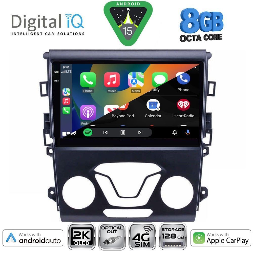 DIGITAL IQ BXK 20164_CPAA A/C (9inc) MULTIMEDIA TABLET for FORD MONDEO mod. 2014-2023 - immagine 2