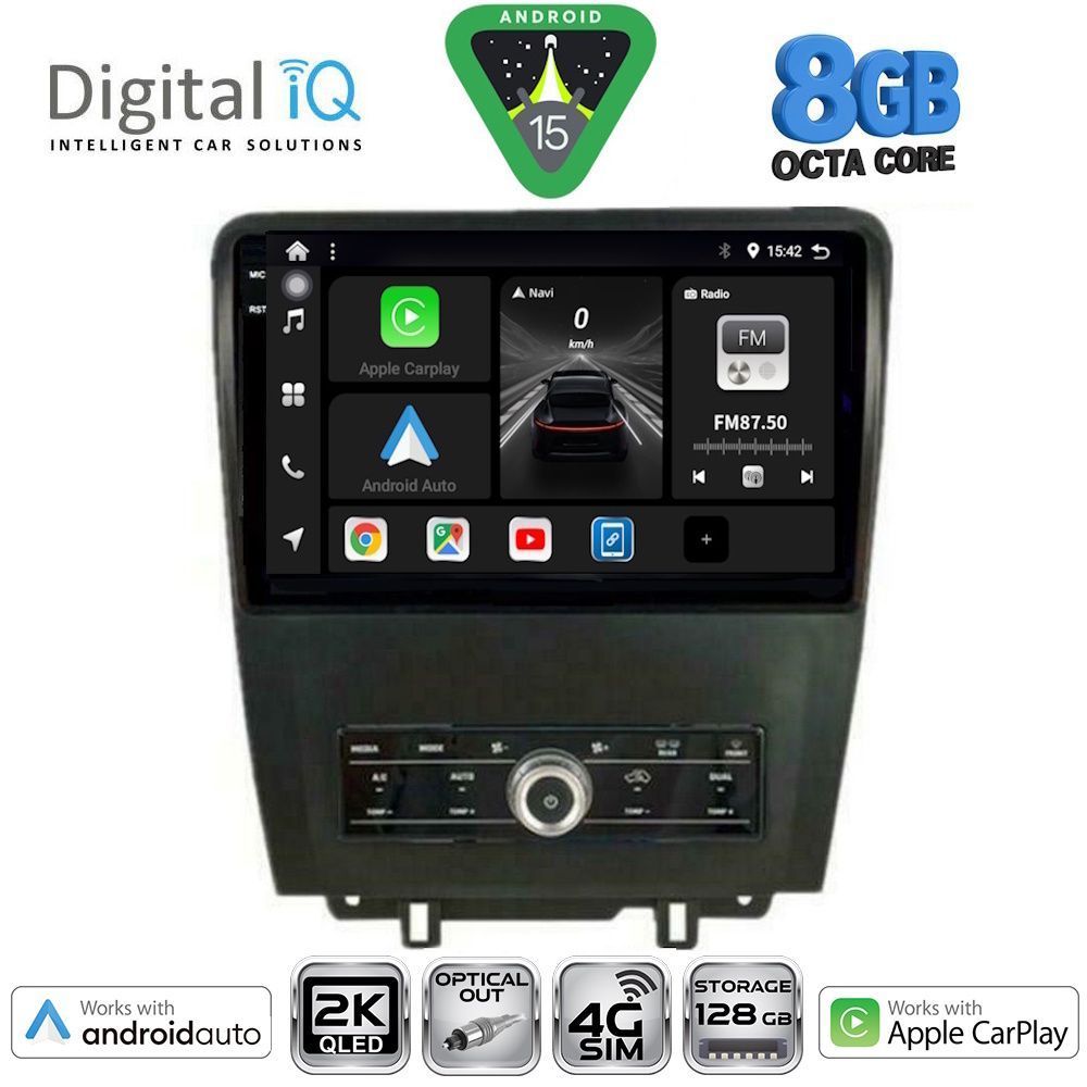 DIGITAL IQ BXK 20165_CPAA (9inc) MULTIMEDIA TABLET for FORD MUSTANG mod. 2010-2015