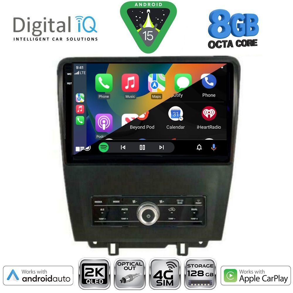 DIGITAL IQ BXK 20165_CPAA (9inc) MULTIMEDIA TABLET for FORD MUSTANG mod. 2010-2015 - immagine 2