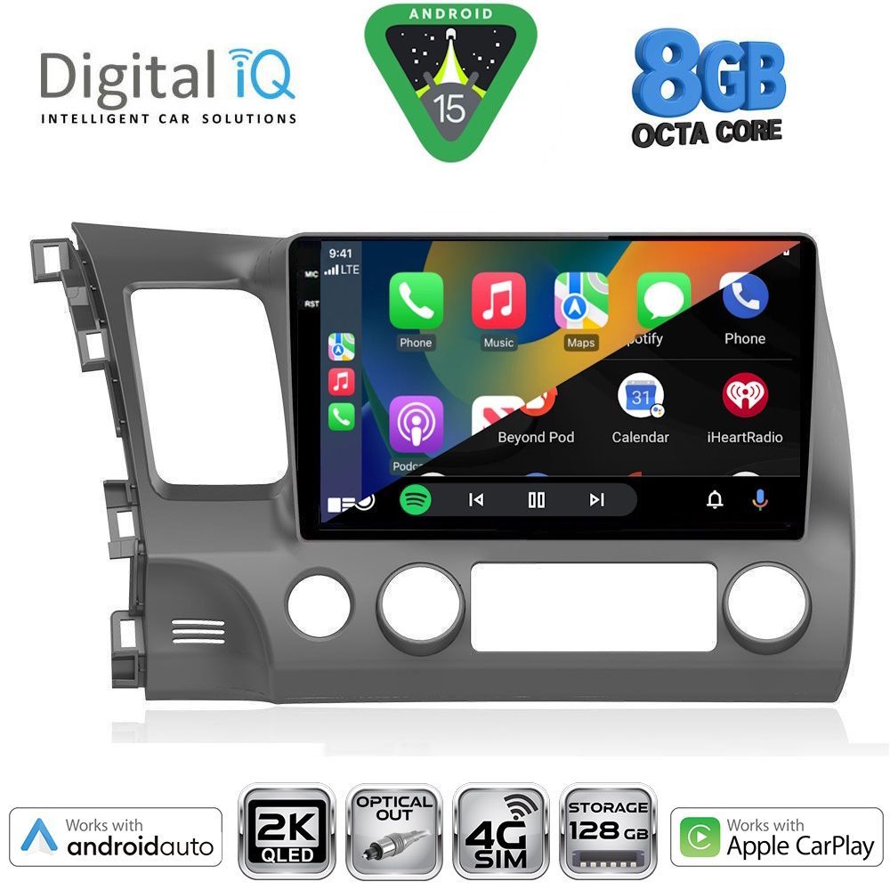 DIGITAL IQ BXK 20188_CPAA (10inc) MULTIMEDIA TABLET for HONDA CIVIC 4D mod. 2006-2012 - immagine 2