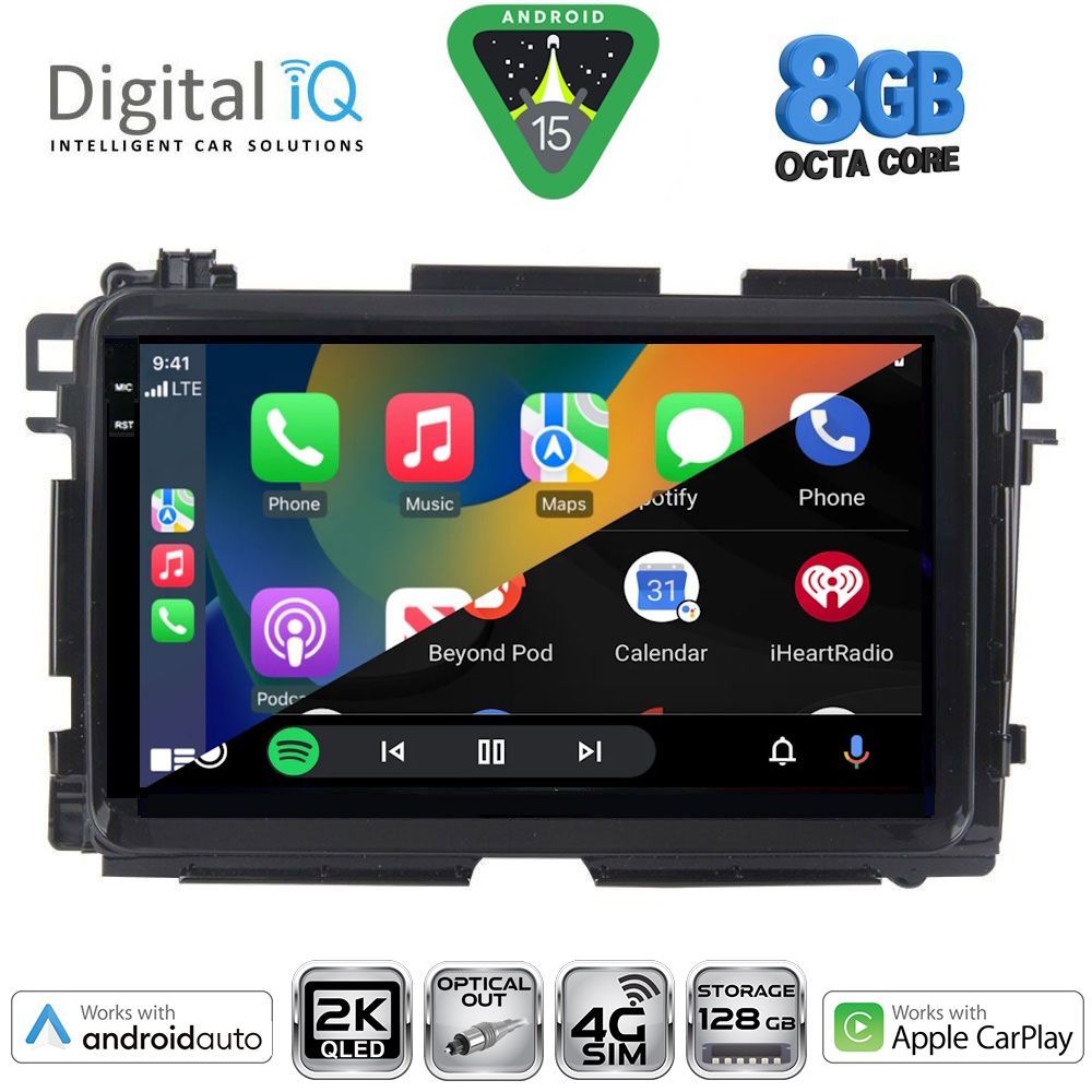 DIGITAL IQ BXK 20201_CPAA (9inc) MULTIMEDIA TABLET for HONDA HRV mod. 2015-2021 - immagine 2