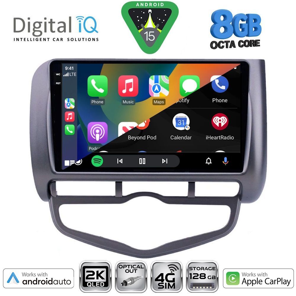DIGITAL IQ BXK 20210_CPAA CLIMA (9inc) MULTIMEDIA TABLET for HONDA JAZZ mod. 2002-2008 - immagine 2