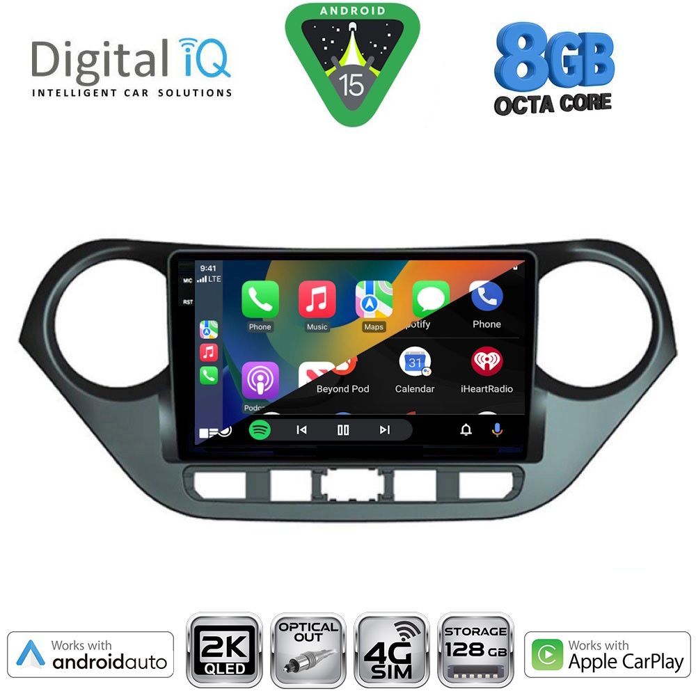 DIGITAL IQ BXK 20224_CPAA (9inc) MULTIMEDIA TABLET for HYUNDAI i10 mod. 2014-2020 - immagine 2
