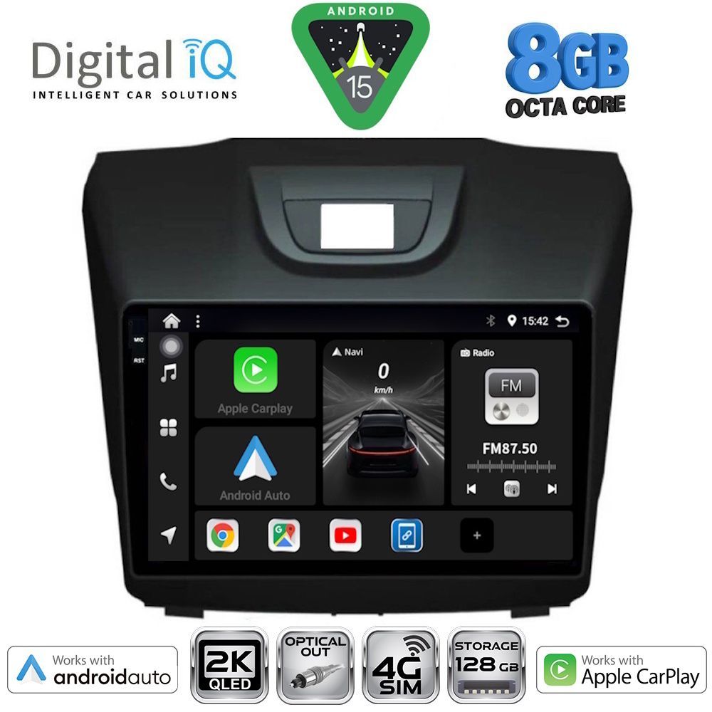 DIGITAL IQ BXK 20255_CPAA (9inc) MULTIMEDIA TABLET for ISUZU DMAX mod. 2012-2020