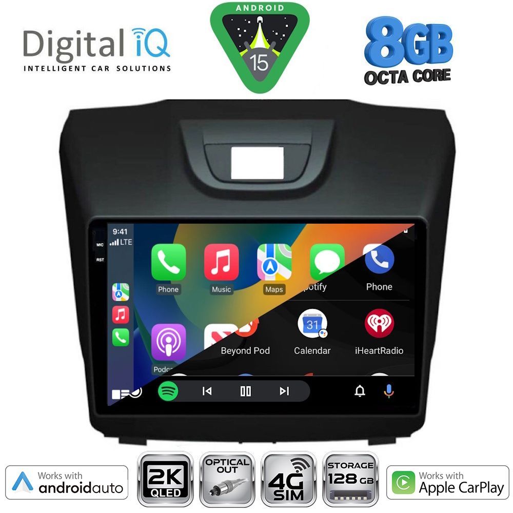 DIGITAL IQ BXK 20255_CPAA (9inc) MULTIMEDIA TABLET for ISUZU DMAX mod. 2012-2020 - immagine 2