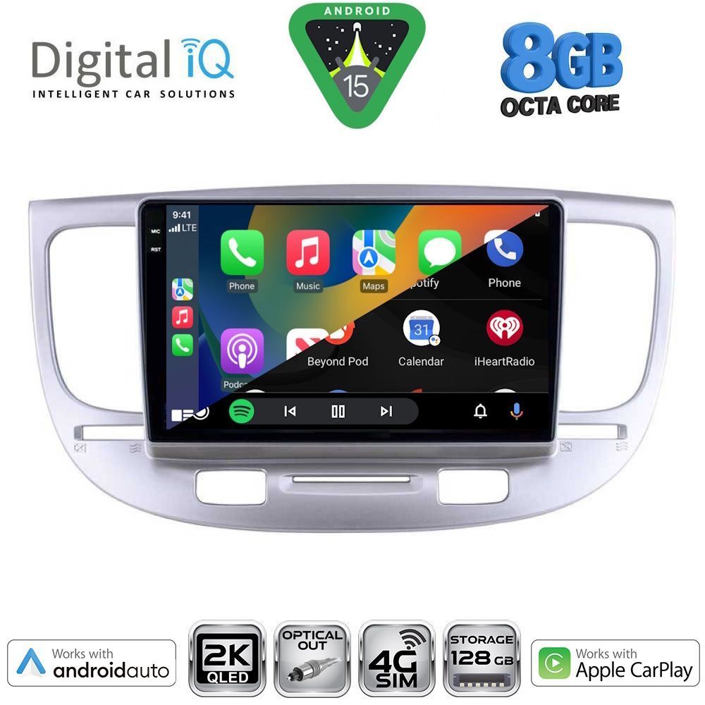 DIGITAL IQ BXK 20313_CPAA (9inc) MULTIMEDIA TABLET for KIA RIO mod. 2005-2011 - immagine 2