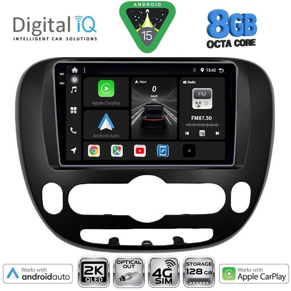 DIGITAL IQ BXK 20321_CPAA (9inc) MULTIMEDIA TABLET for KIA SOUL mod. 2014-2025