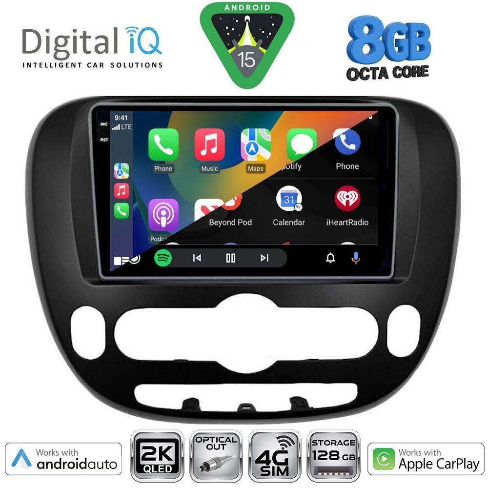 DIGITAL IQ BXK 20321_CPAA (9inc) MULTIMEDIA TABLET for KIA SOUL mod. 2014-2025 - immagine 2