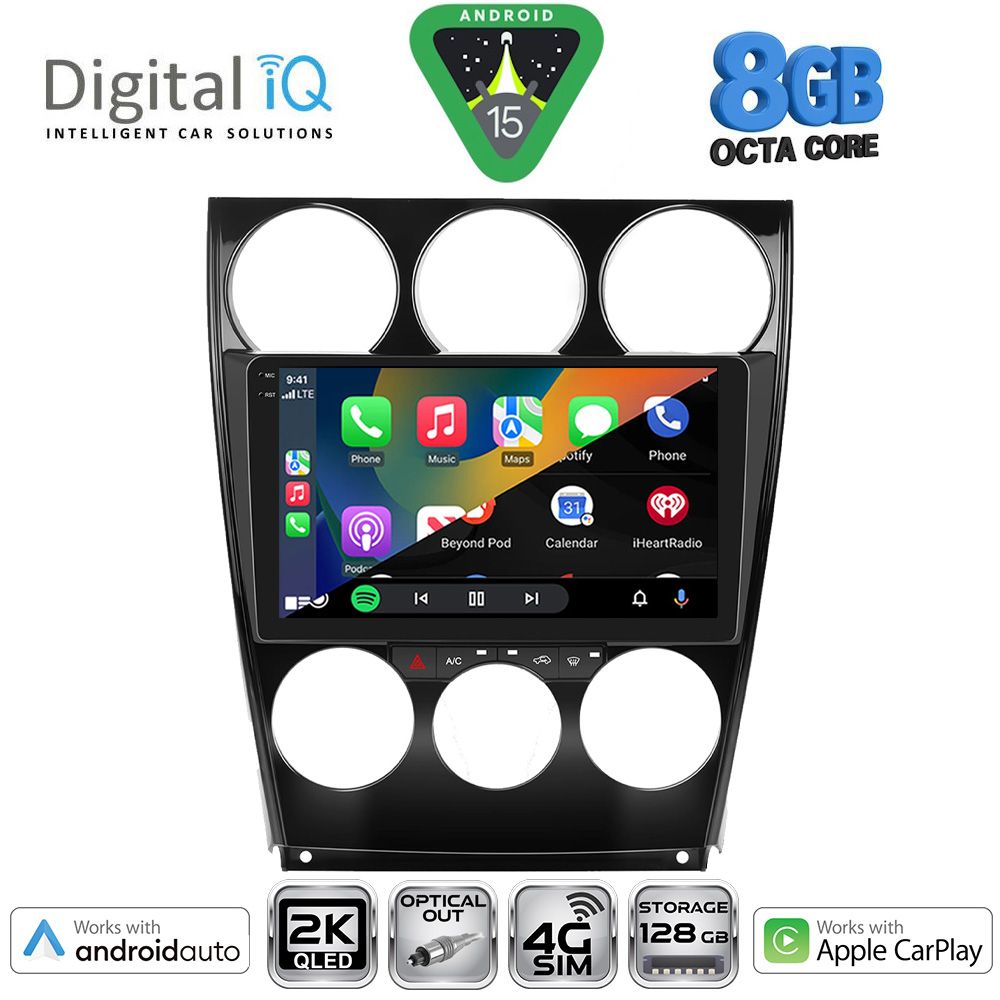 DIGITAL IQ BXK 20375_CPAA (9inc) MULTIMEDIA TABLET for MAZDA 6 (FACELIFT) mod. 2005-2008 - immagine 2