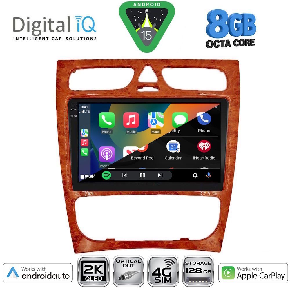 DIGITAL IQ BXK 20402CH_CPAA (9inc) MULTIMEDIA TABLET for MERCEDES C (W203) mod. 1999-2004 - immagine 2