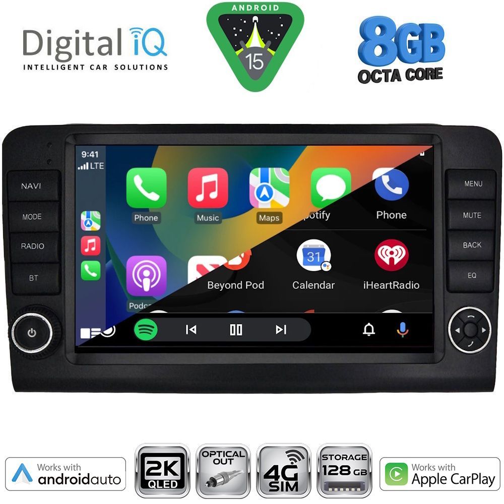 DIGITAL IQ BXK 20416_CPAA (9inc) MULTIMEDIA TABLET for MERCEDES ML (W164) – GL (X164) mod. 2005-2011 - immagine 2