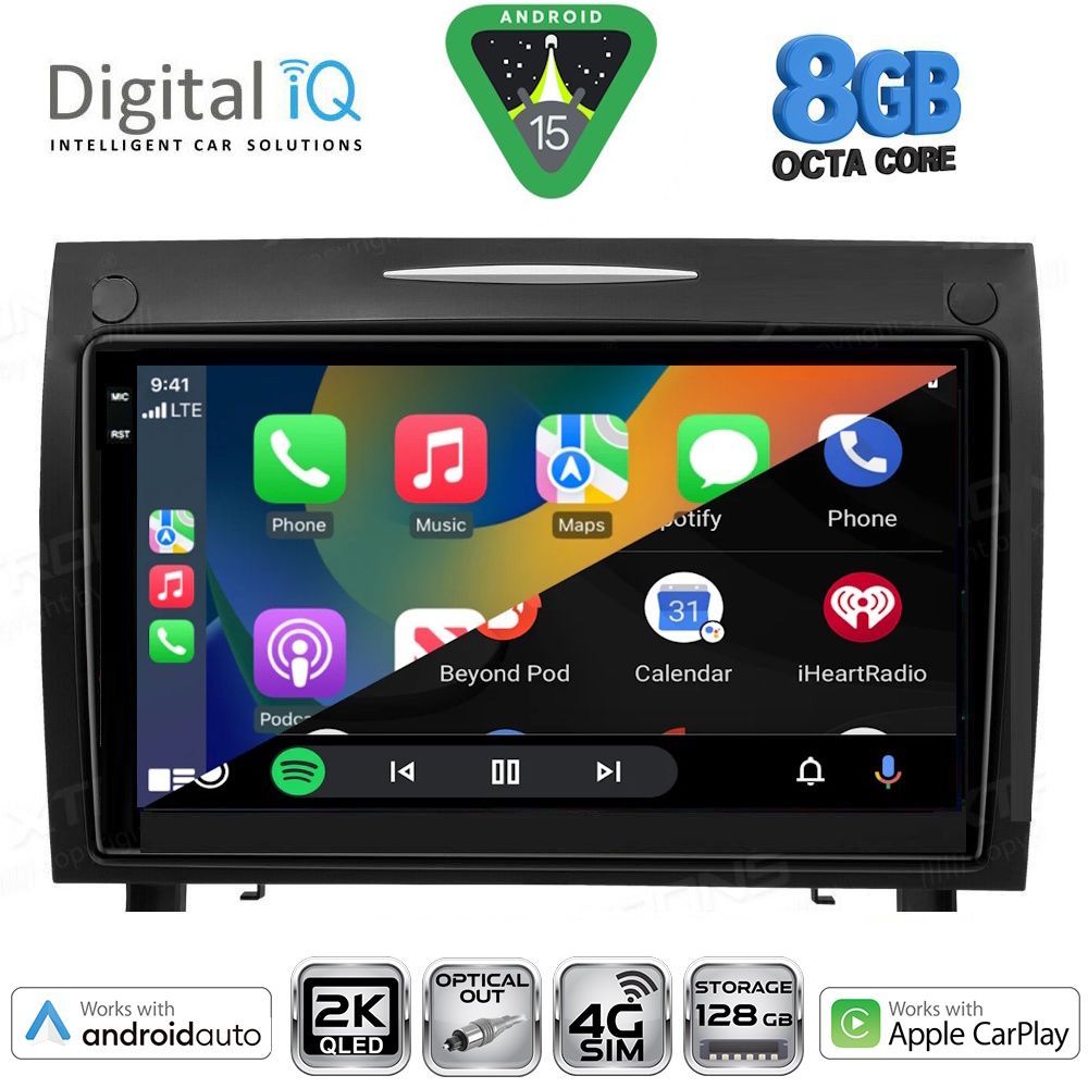 DIGITAL IQ BXK 20419_CPAA (9inc) MULTIMEDIA TABLET for MERCEDES SLK R171 mod. 2004-2010 - immagine 2