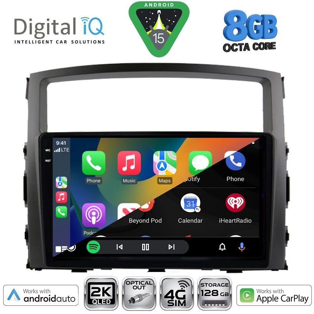 DIGITAL IQ BXK 20446_CPAA (9inc) MULTIMEDIA TABLET for MITSUBISHI PAJERO mod. 2006-2013 - immagine 2