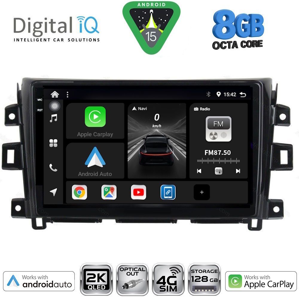 DIGITAL IQ BXK 20456_CPAA (10inc) MULTIMEDIA TABLET for NISSAN NAVARA mod. 2016-2025