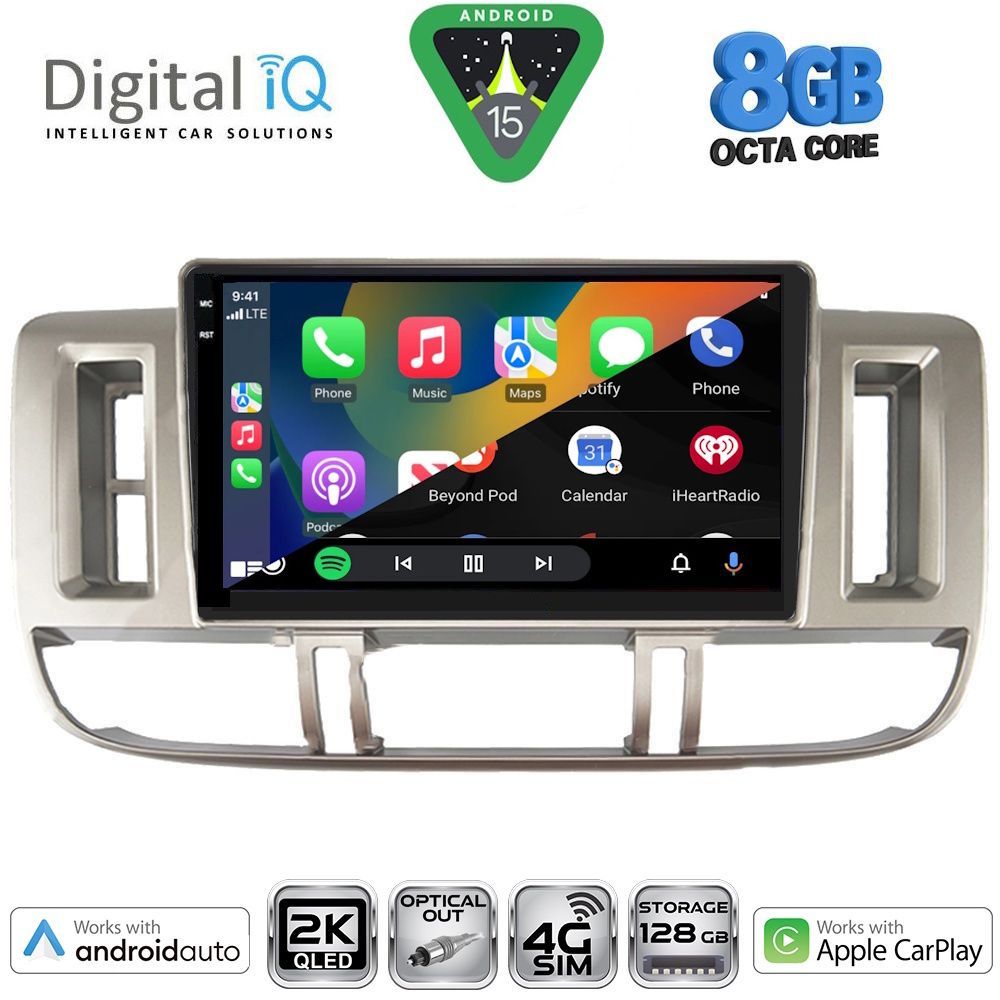 DIGITAL IQ BXK 20474_CPAA (9inc) MULTIMEDIA TABLET for NISSAN XTRAIL mod. 2000-2004 - immagine 2