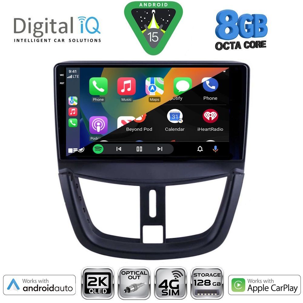DIGITAL IQ BXK 20507_CPAA (9inc) MULTIMEDIA TABLET for PEUGEOT 207 mod. 2007-2014 - immagine 2
