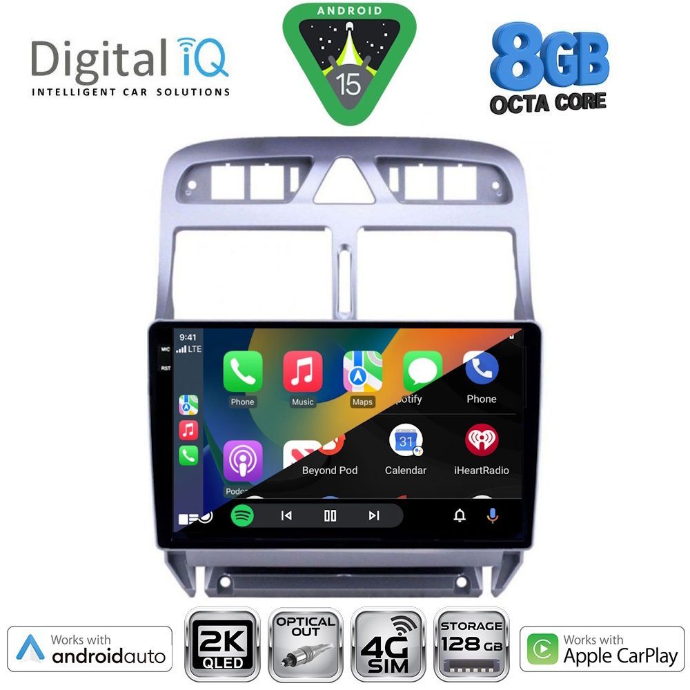 DIGITAL IQ BXK 20512_CPAA (9inc) MULTIMEDIA TABLET for PEUGEOT 307 mod. 2001-2008 - immagine 2