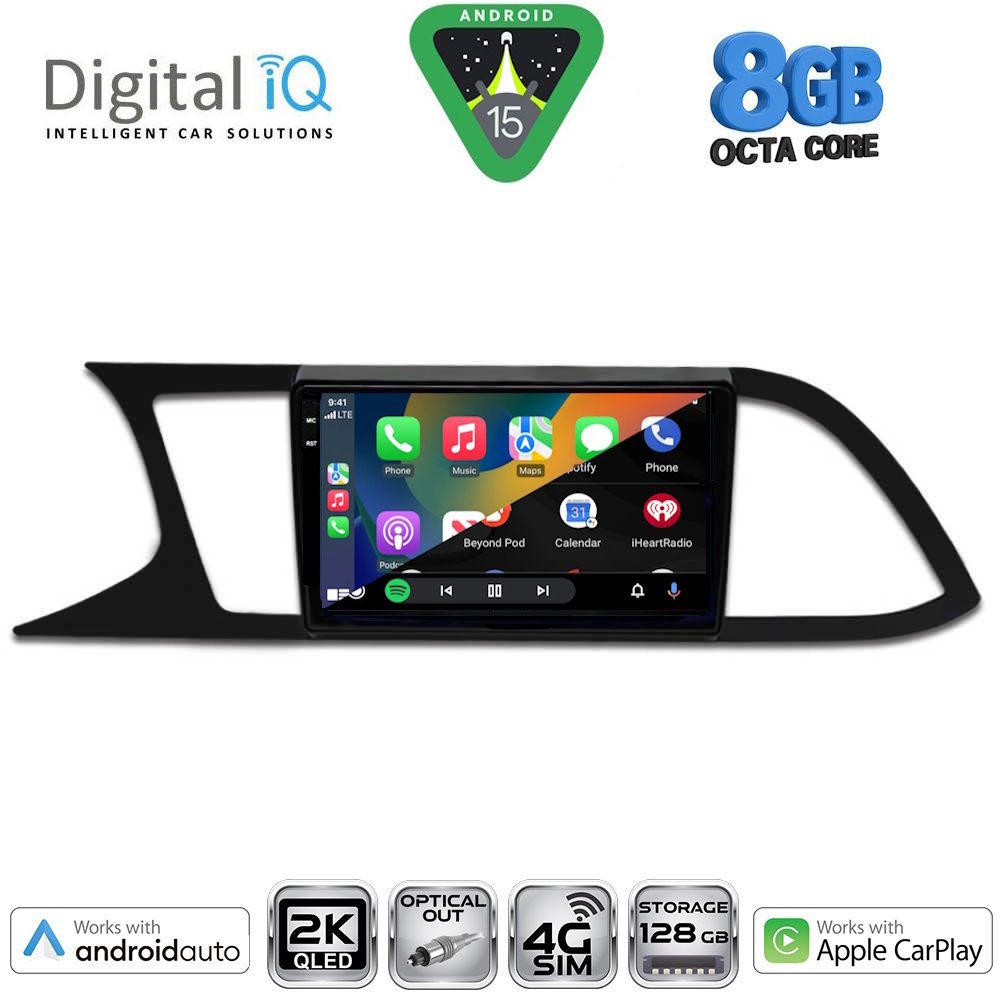 DIGITAL IQ BXK 20575_CPAA (9inc) MULTIMEDIA TABLET for SEAT LEON mod. 2012-2021 - immagine 2