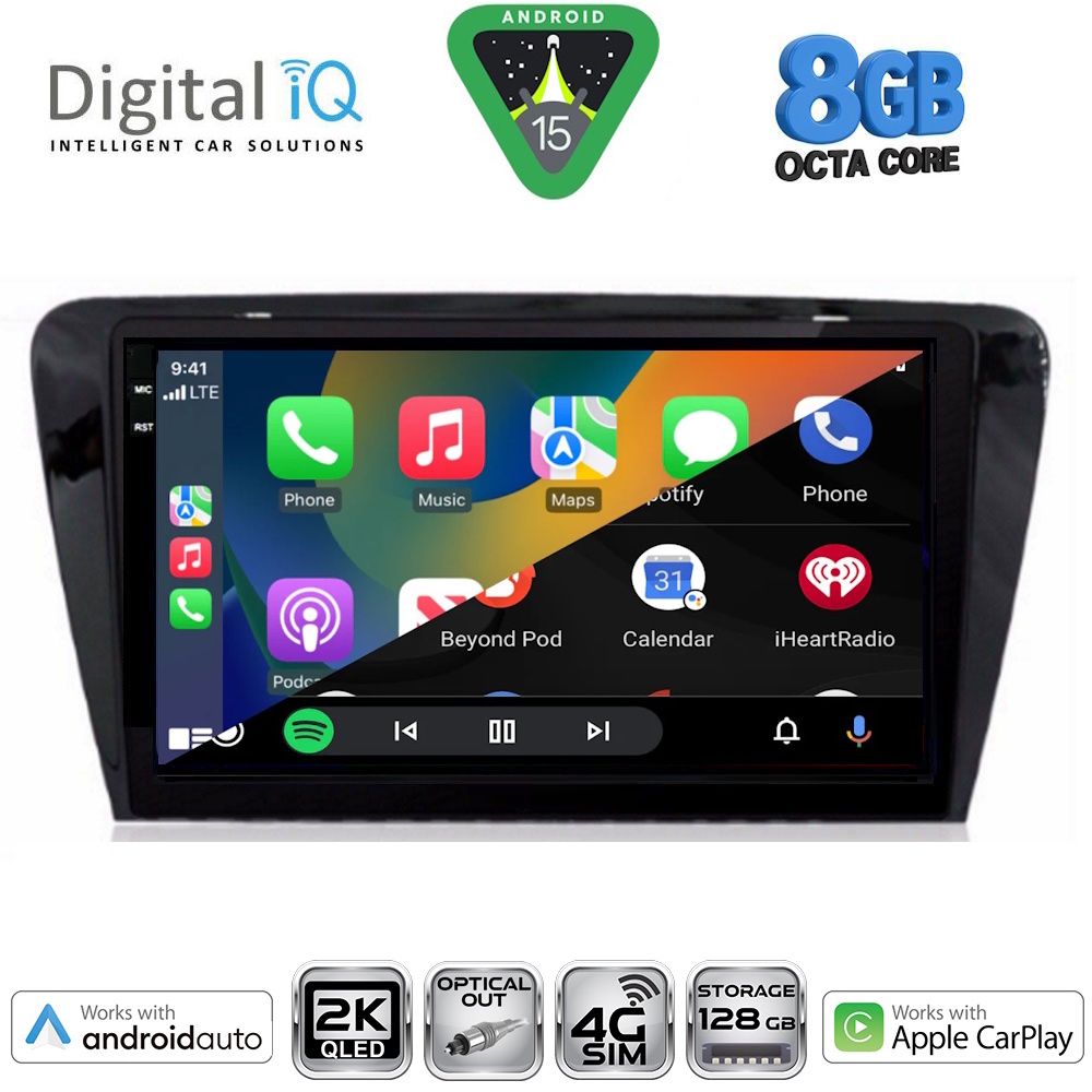 DIGITAL IQ BXK 20597_CPAA (10inc) MULTIMEDIA TABLET for SKODA OCTAVIA 7 mod. 2013-2021 - immagine 2