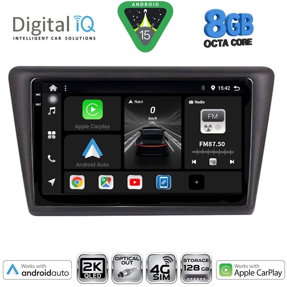 DIGITAL IQ BXK 20600_CPAA (9inc) MULTIMEDIA TABLET for SKODA RAPID SPACEBACK mod. 2014-2019