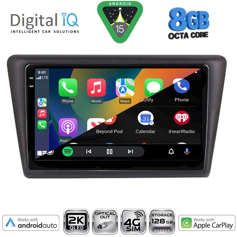 DIGITAL IQ BXK 20600_CPAA (9inc) MULTIMEDIA TABLET for SKODA RAPID SPACEBACK mod. 2014-2019 - immagine 2