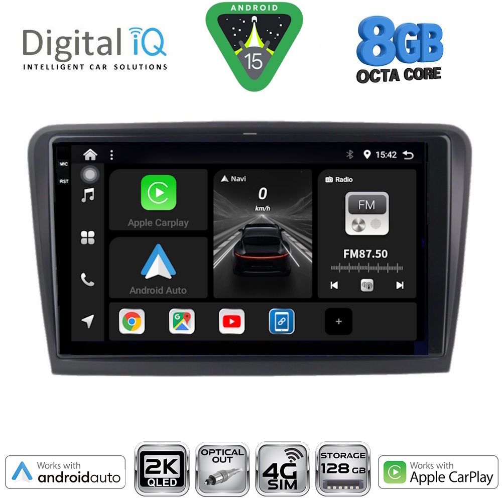 DIGITAL IQ BXK 20601_CPAA (9inc) MULTIMEDIA TABLET for SKODA RAPID mod. 2012-2023