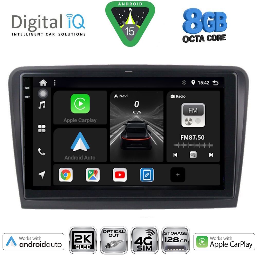 DIGITAL IQ BXK 20604B_CPAA (10inc) MULTIMEDIA TABLET for SKODA SUPERB mod. 2008-2015