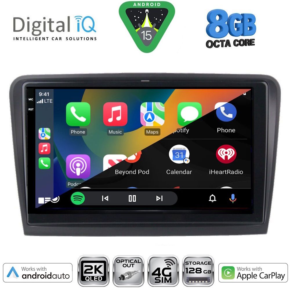 DIGITAL IQ BXK 20604B_CPAA (10inc) MULTIMEDIA TABLET for SKODA SUPERB mod. 2008-2015 - immagine 2