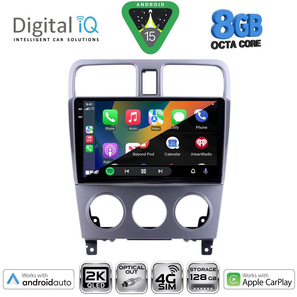 DIGITAL IQ BXK 20661_CPAA (9inc) MULTIMEDIA TABLET for SUBARU FORESTER mod. 2002-2008 - immagine 2