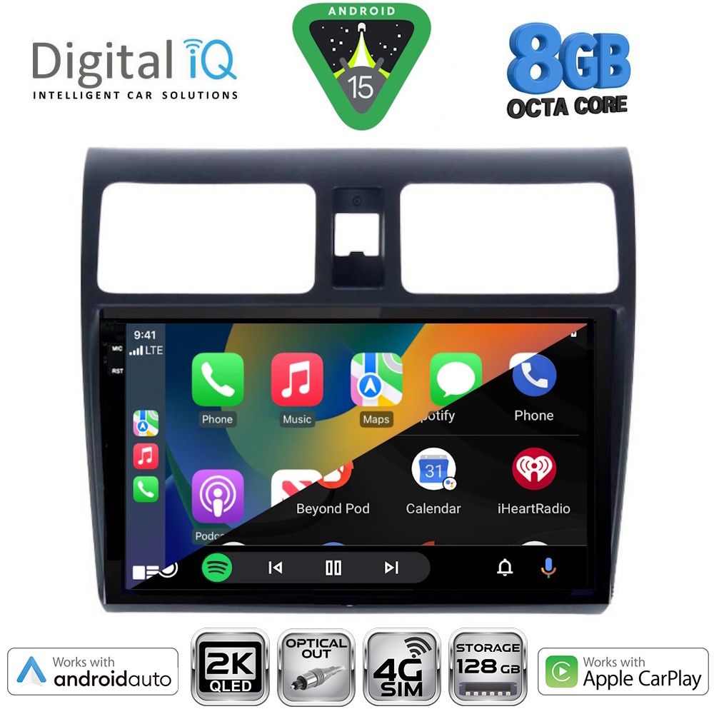 DIGITAL IQ BXK 20684_CPAA (10inc) MULTIMEDIA TABLET for SUZUKI SWIFT mod. 2005-2011 - immagine 2