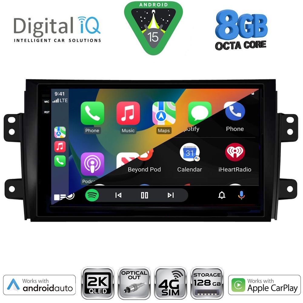 DIGITAL IQ BXK 20688_CPAA (9inc) MULTIMEDIA TABLET for FIAT SEDICI – SUZUKI SX4 mod. 2005-2013 - immagine 2