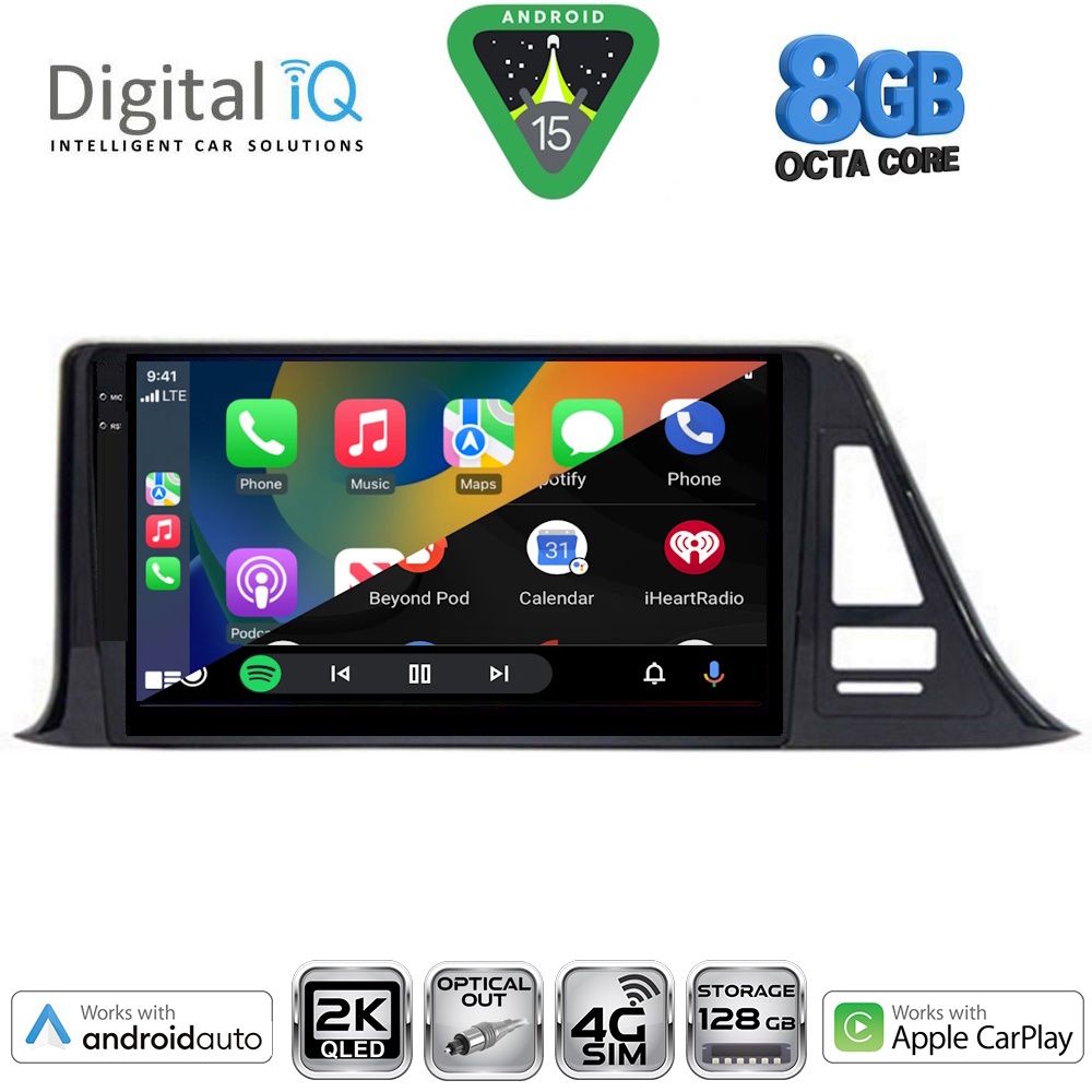 DIGITAL IQ BXK 20709_CPAA (9inc) MULTIMEDIA TABLET for TOYOTA CH-R mod. 2017-2023 - immagine 2