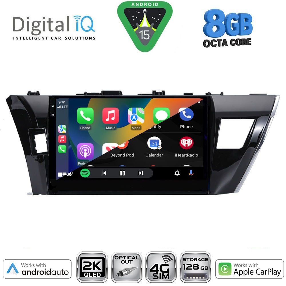 DIGITAL IQ BXK 20714SM_CPAA (10inc) MULTIMEDIA TABLET for TOYOTA COROLLA mod. 2013-2016 - immagine 2