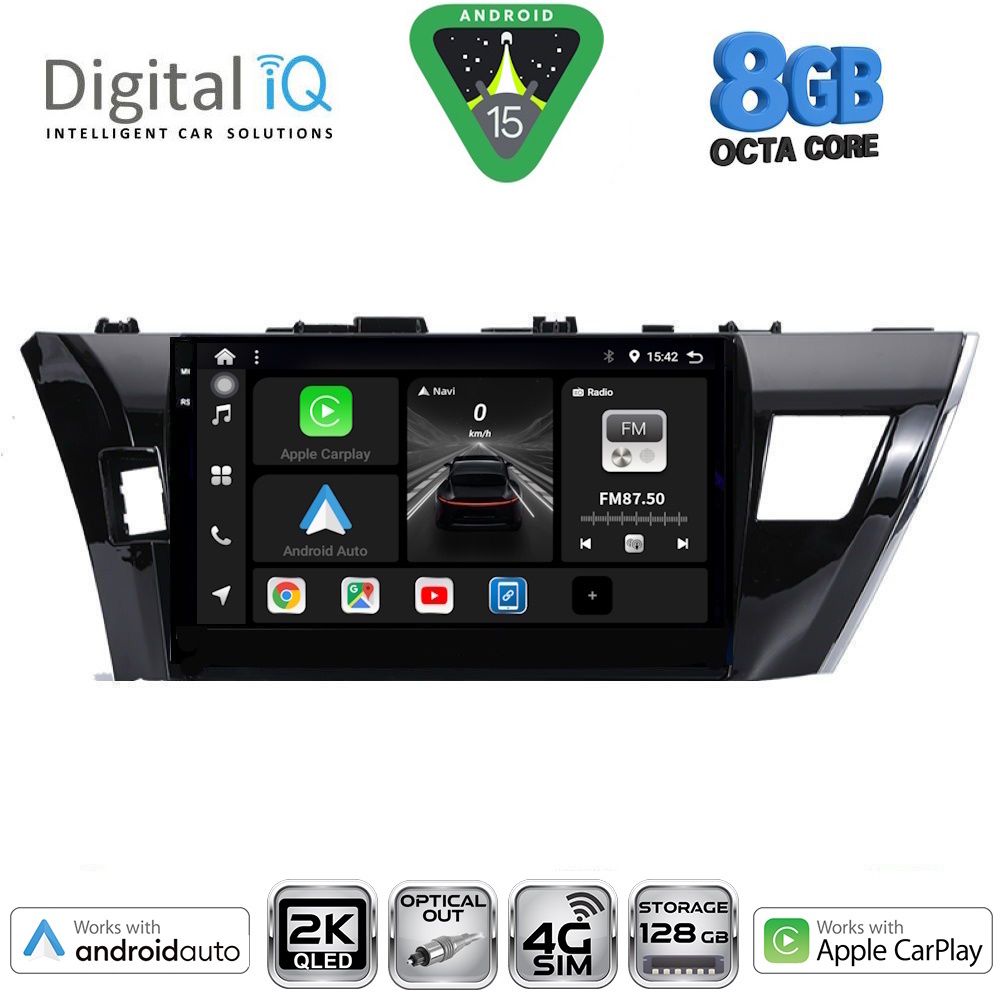 DIGITAL IQ BXK 20714SM_CPAA (10inc) MULTIMEDIA TABLET for TOYOTA COROLLA mod. 2013-2016