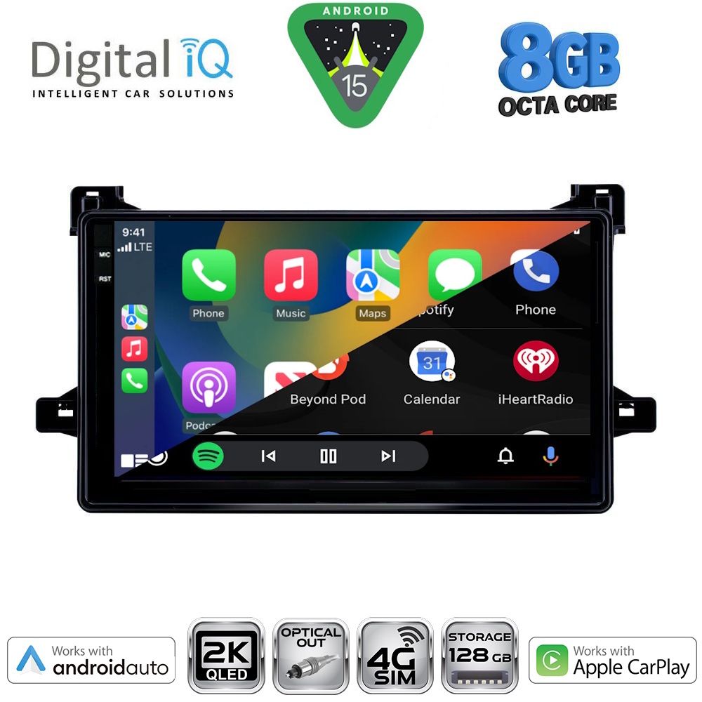 DIGITAL IQ BXK 20727_CPAA (9inc) MULTIMEDIA TABLET for TOYOTA PRIUS mod. 2016-2020 - immagine 2