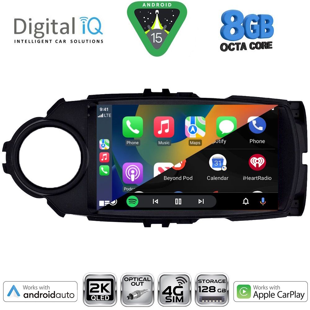 DIGITAL IQ BXK 20737FL_CPAA (9inc) MULTIMEDIA TABLET for TOYOTA YARIS mod. 2015-2020 - immagine 2