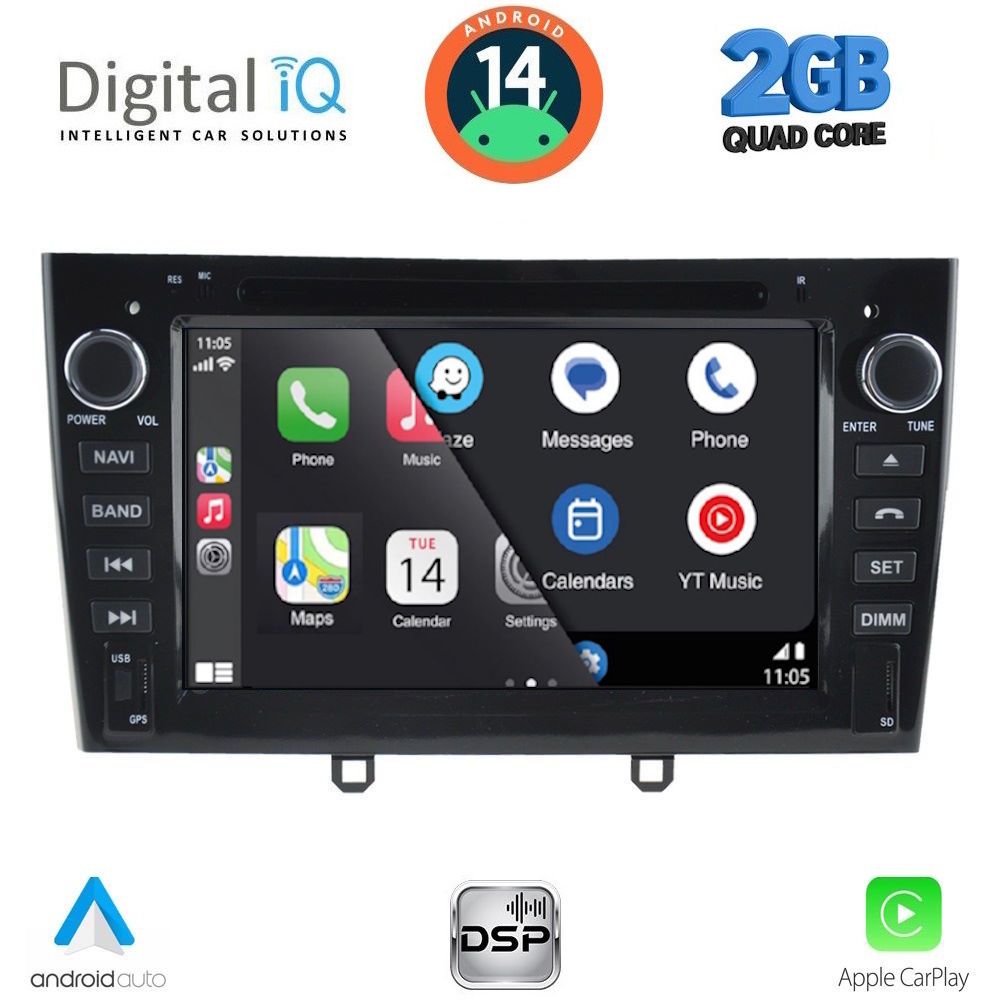 DIGITAL IQ MSD 083BL_CPA (7” DECK) MULTIMEDIA SYSTEM for PEUGEOT 308 mod. 2007-2012 - immagine 2