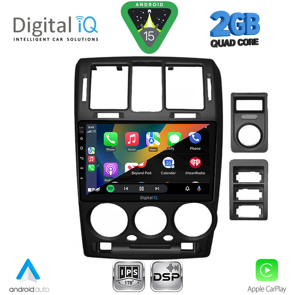 DIGITAL IQ RSF 4222BL_CPA (9inc) MULTIMEDIA TABLET for HYUNDAI GETZ mod. 2002-2011 (BLACK) - immagine 2