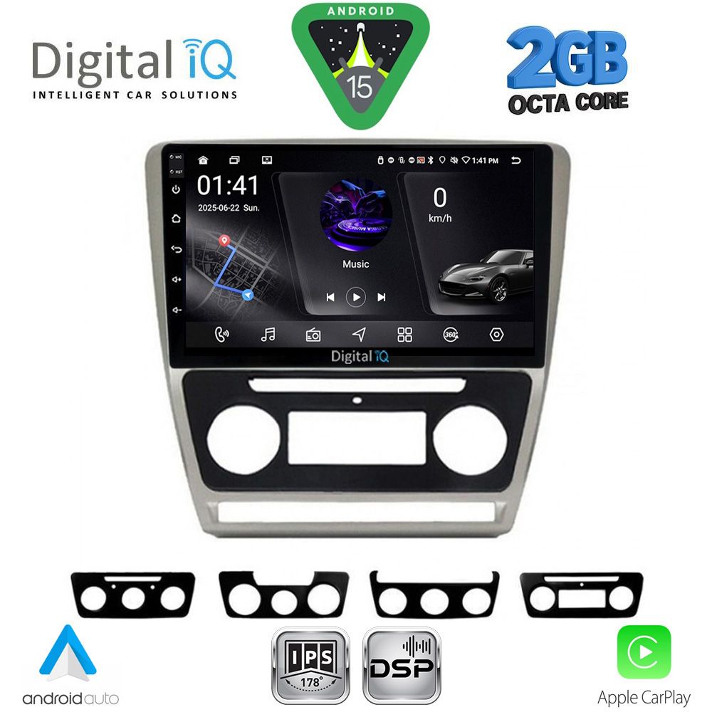 DIGITAL IQ RSF 4595SL_CPA (10inc) MULTIMEDIA TABLET for SKODA OCTAVIA 5 mod. 2005-2012 (SILVER) - immagine 12