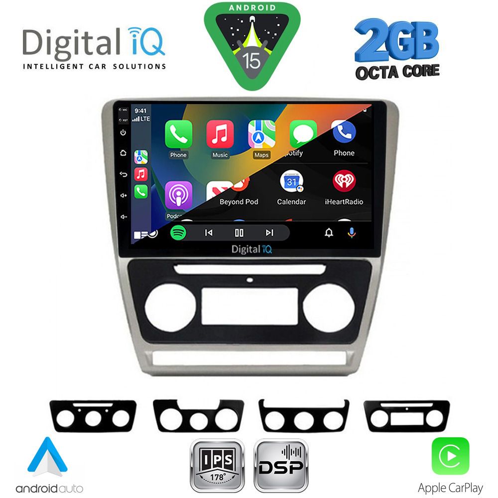 DIGITAL IQ RSF 4595SL_CPA (10inc) MULTIMEDIA TABLET for SKODA OCTAVIA 5 mod. 2005-2012 (SILVER) - immagine 13