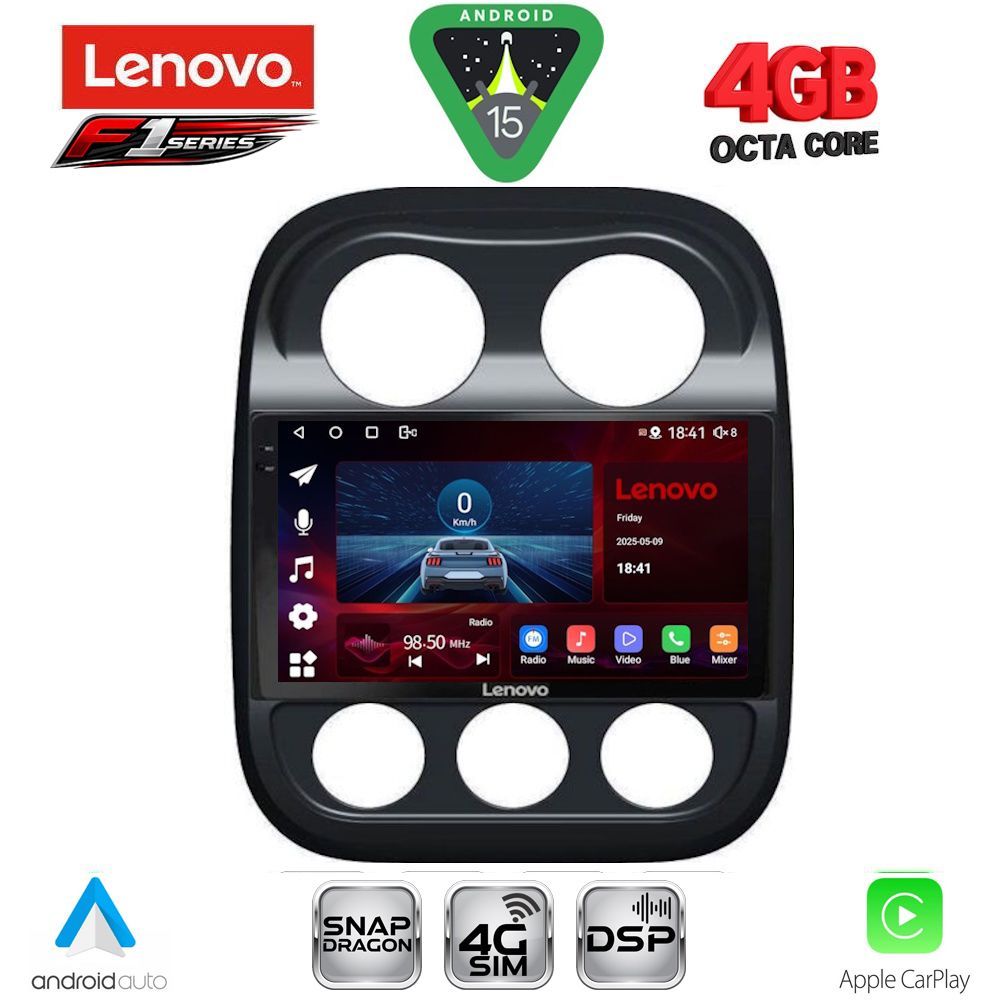 LENOVO SSQ 9277_CPA (10inc) MULTIMEDIA TABLET for JEEP COMPASS – PATRIOT mod. 2007-2016