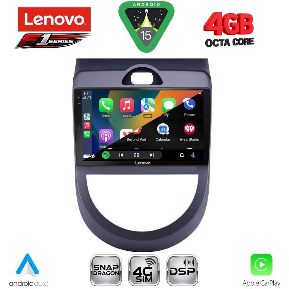 LENOVO SSQ 9320_CPA (9inc) MULTIMEDIA TABLET for KIA SOUL mod. 2008-2013 - immagine 2