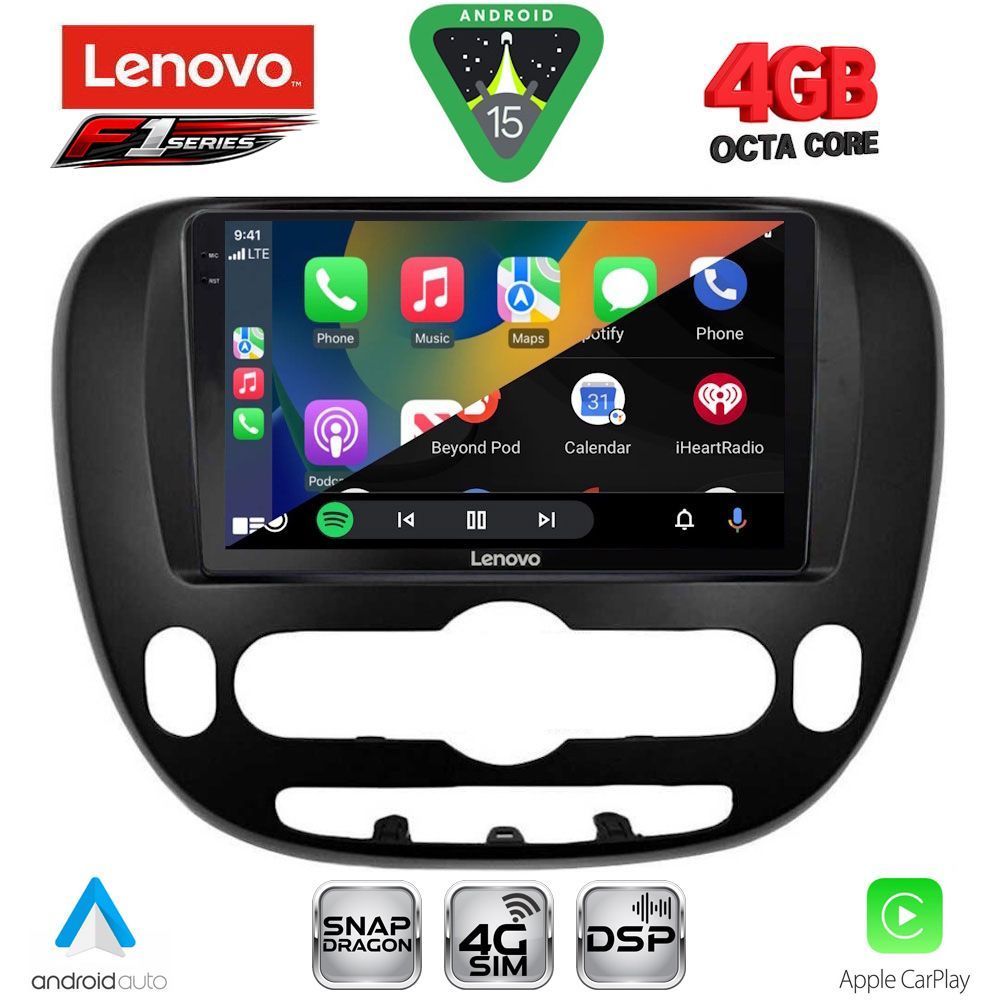 LENOVO SSQ 9321_CPA (9inc) MULTIMEDIA TABLET for KIA SOUL mod. 2014-2025 - immagine 2