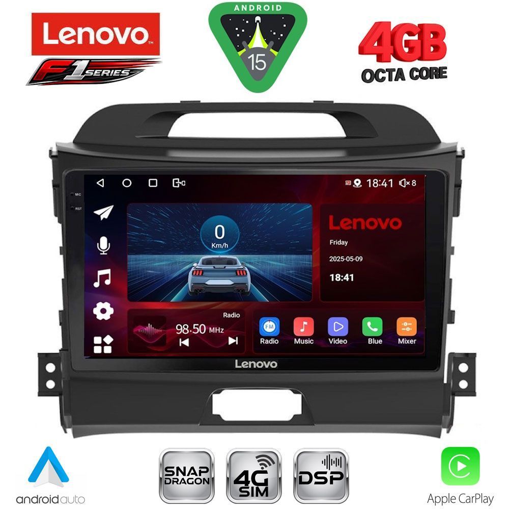 LENOVO SSQ 9325_CPA (9inc) MULTIMEDIA TABLET for KIA SPORTAGE mod. 2010-2015